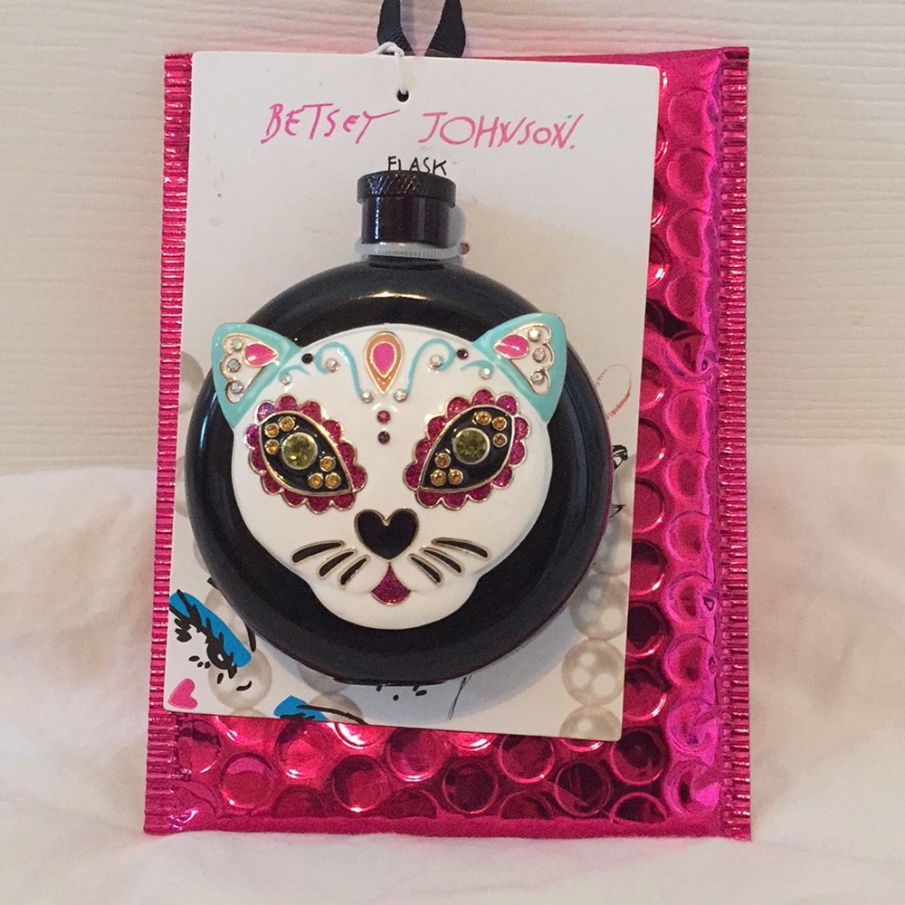 Betsey Johnson Cat Flask